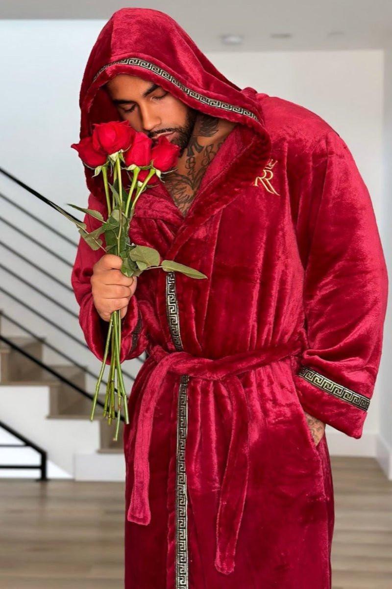 Burgundy Hooded Royalty Robe - Royalty Robes