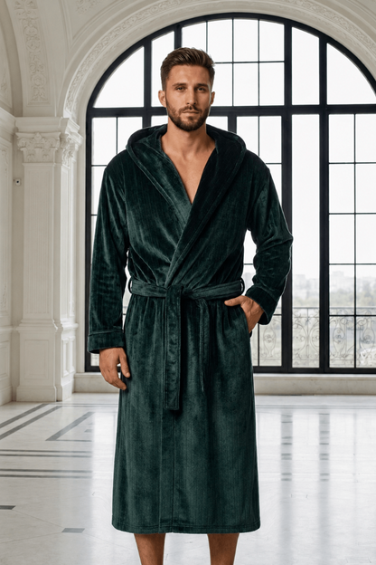 Emerald Green Hooded Royalty Robe - Royalty Robes