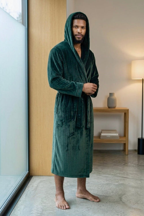 Green Hooded Royalty Robe - Royalty Robes