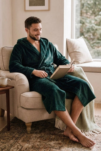 Green Hooded Royalty Robe - Royalty Robes