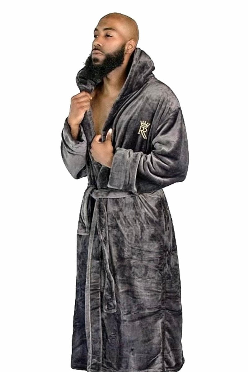 Grey Hooded Royalty Robe - Royalty Robes