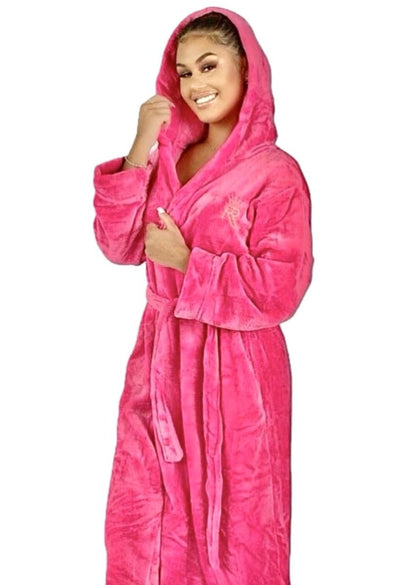 Hot Pink Hooded Royalty Robe - Royalty Robes