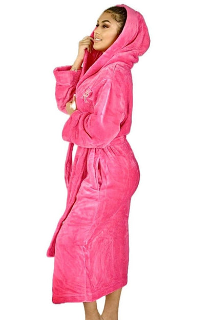 Hot Pink Hooded Royalty Robe - Royalty Robes