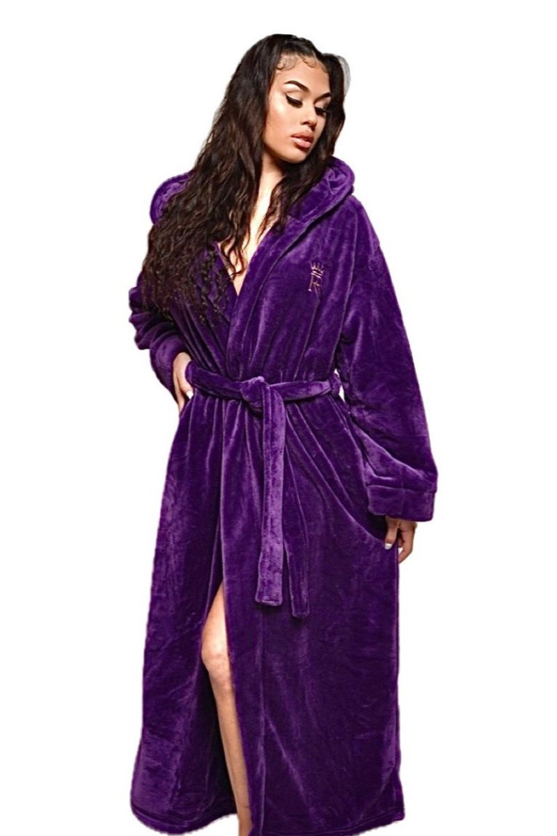 Purple Hooded Royalty Robe - Royalty Robes