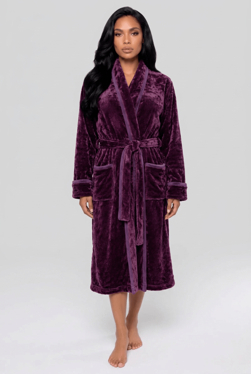 Royal Purple Robe With Front Pockets - Royalty Robes