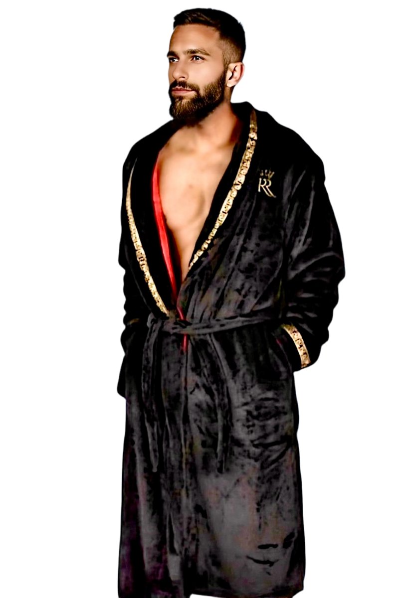 Black with Red Interior double layer plush Royalty Robe – Royalty Robes
