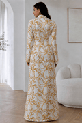White Barocco Royalty Robe With Cinched Waist - Royalty Robes