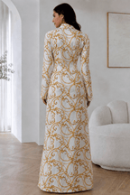 White Barocco Royalty Robe With Cinched Waist - Royalty Robes