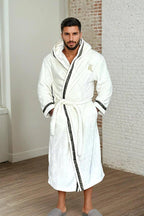 White Hooded Royalty Robe - Royalty Robes