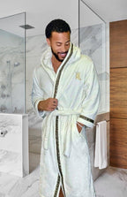 White Hooded Royalty Robe - Royalty Robes