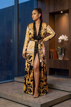Yellow Barocco Long Robe - Royalty Robes