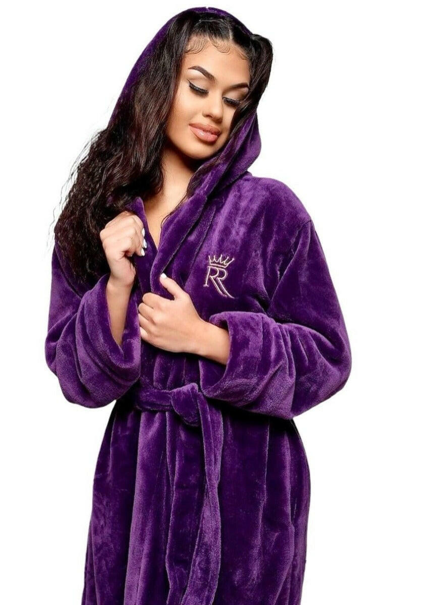 Purple Hooded Royalty Robe - Royalty Robes